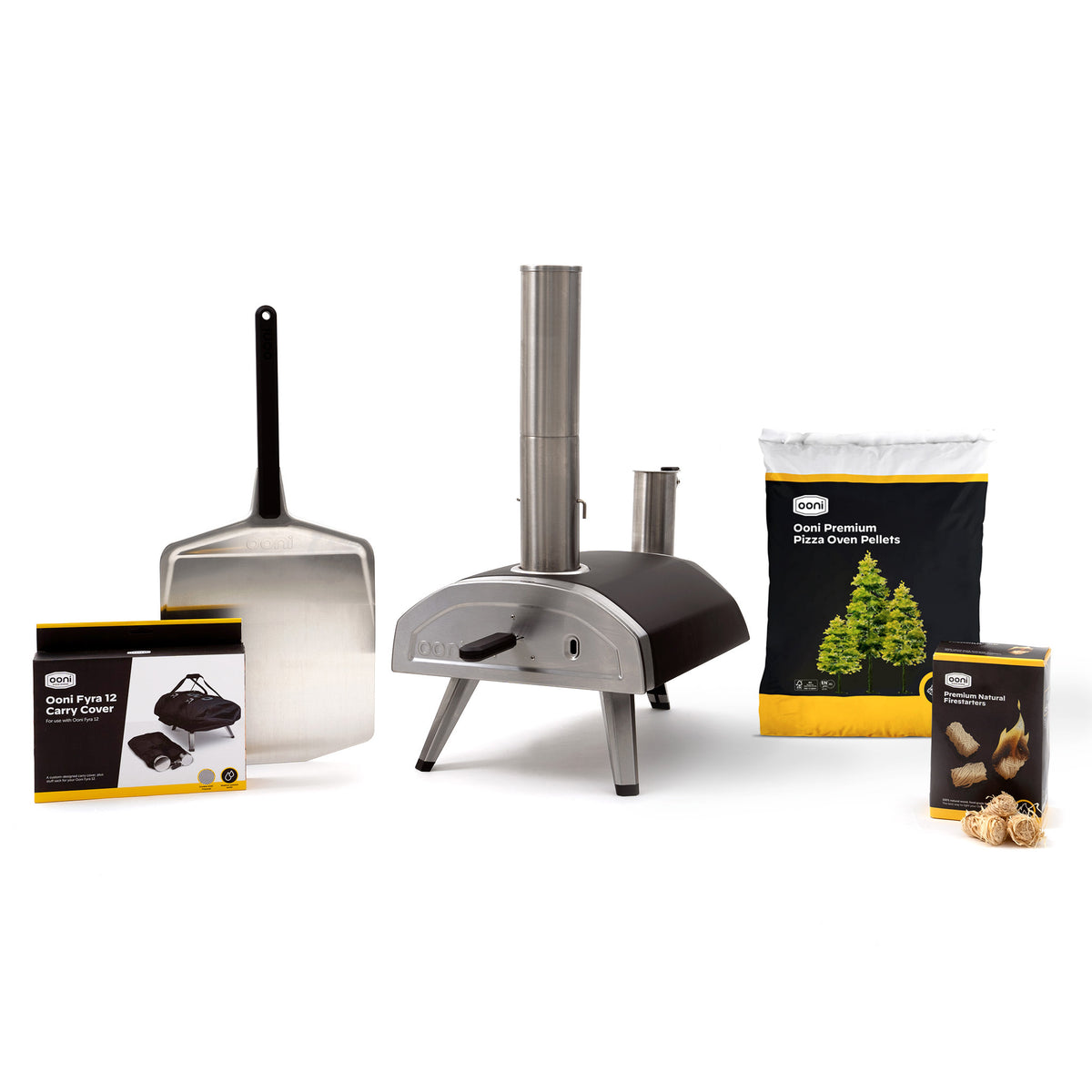 Ooni Fyra FORNO PORTATILE A PELLET + Pala Forata in Alluminio 35.5 cm +  Pellet - Venturi - attrezzature per il verde a Cesena