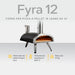 Ooni Fyra 12 12" Wood Pellet Pizza Oven against white background with key features information