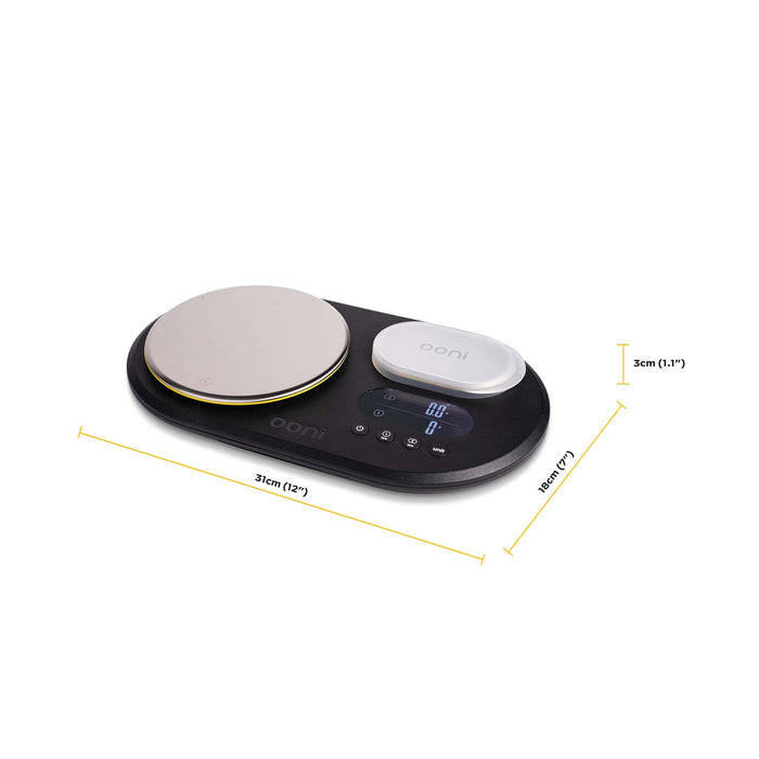 Ooni Dual Platform Digital Scales Measurements | Clicca su questa immagine per aprire la modalità galleria immagini del prodotto. La modalità galleria immagini del prodotto consente di ingrandire le immagini.